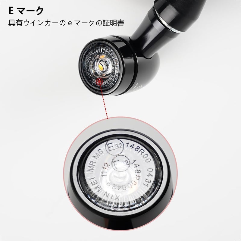 evermotor إشارات دوران LED صغيرة 3 في 1 للدراجات النارية، مؤشرات أمامية وخلفية من الألمنيوم CNC، تناسب عالمي لهارلي، هوندا، ياماها، كافيه ريسر، كروزر – ومضات دراجة نارية مع ضوء برتقالي/أحمر (عبوة 2)  - Image 2